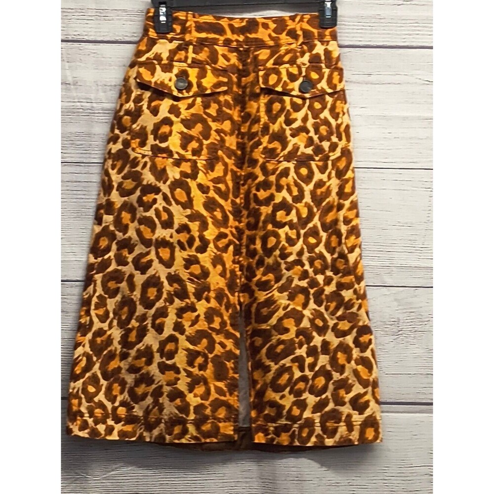 Kate Spade Panthera Leopard Canvas Skirt Size 00